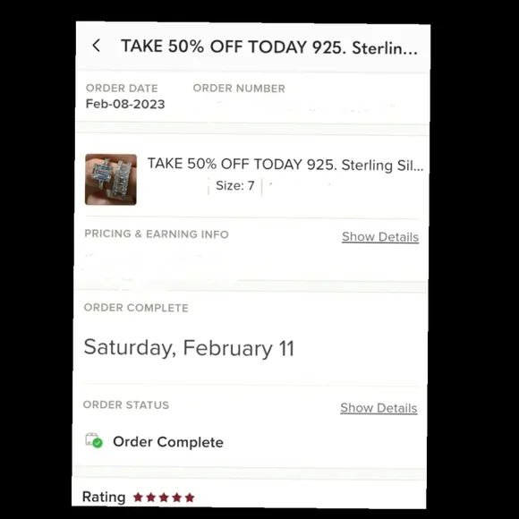 FINAL SALE 925. Sterling Silver 2pc Emerald Cut White Sapphire - Picture 4 of 4